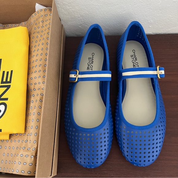 *Rare* NIB Charlotte Stone Raleigh Mary Jane Ballet Flats * Royal Blue * 10 - Picture 13 of 13